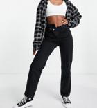 Reclaimed Vintage Inspired 90's Dad Jean With Stepped Waistband In Black