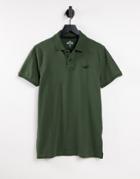 Hollister Slim Fit Polo Shirt In Olive Green With Logo