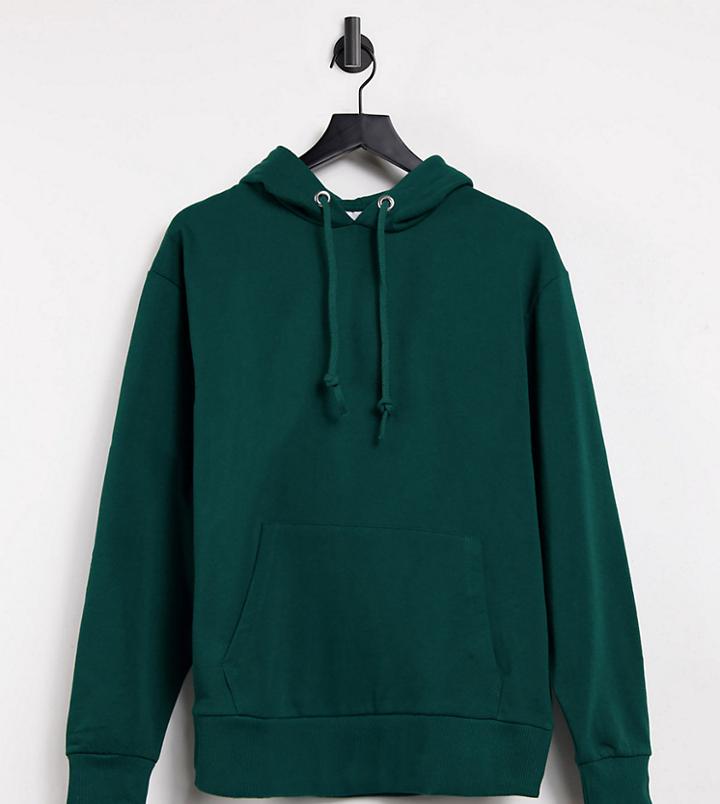 Collusion Unisex Hoodie In Emerald Green
