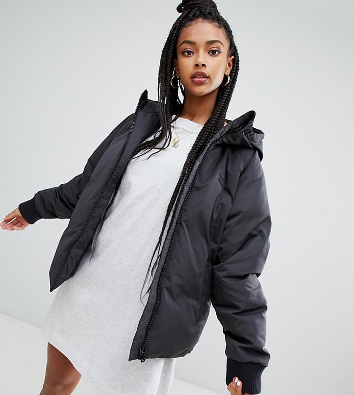 Adidas Originals Short Down Filled Jacket In Black - Black