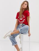 Hollister T-shirt With Classic Logo - Red