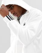 Adidas Originals Ryv Logo Print Hoodie In White