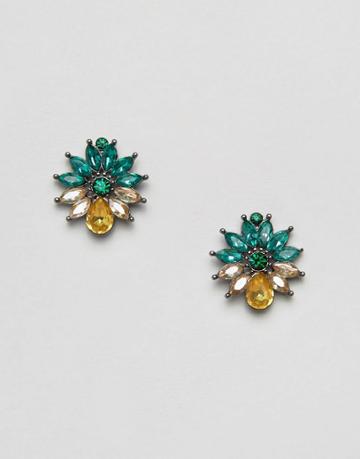 Asos Cultura Sparkle Stud Earrings - Multi