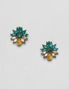 Asos Cultura Sparkle Stud Earrings - Multi