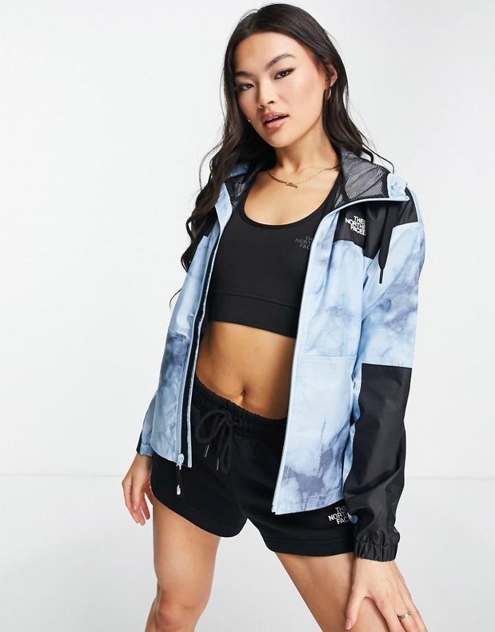 The North Face Sheru Hooded Jacket In Blue Tie Dye