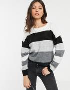 Jdy Stripe Knitted Sweater-multi
