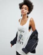 Asos X Star Wars Printed Oversized Tank (r2d2) - White