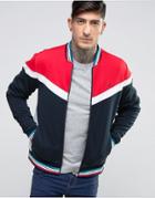 Original Penguin Track Jacket Contrast Piping In Navy - Navy