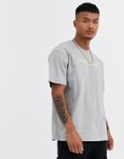 Good For Nothing Oversized T-shirt In Gray With Racer Logo