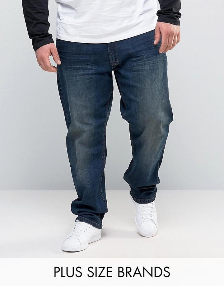 Duke Plus Jeans In Tapered Fit Dark Wash - Blue