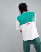 Asos 4505 Gym T-shirt With Contrast Breathable Mesh Panel - White
