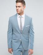 Selected Homme Slim Suit Jacket With Notch Lapel - Blue