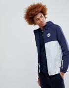 Timberland Lightweight 2 Tone Hooded Shell Jacket In Blue/navy - Blue