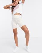 River Island High Waisted Two-piece Jogger Shorts Beige-neutral
