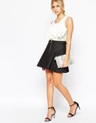 Hedonia Pandora Mini Skirt With Zip Detail - Denim