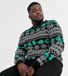 Another Influence Dinosaur Knitted Sweater-black