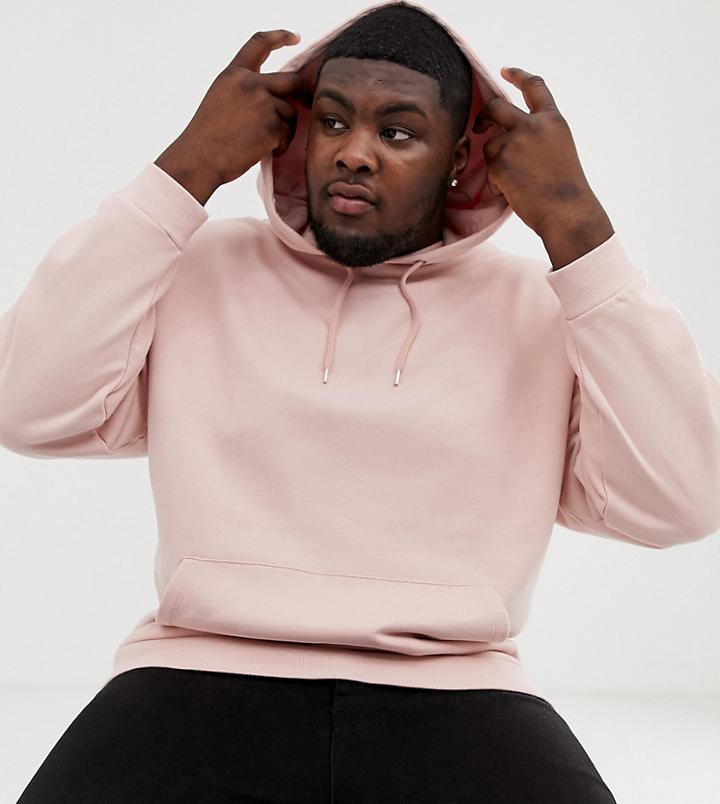 Asos Design Plus Oversized Hoodie In Light Pink - Pink