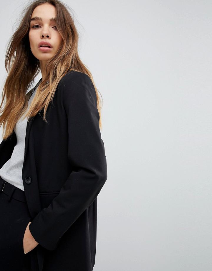 Pull & Bear Tailored Blazer - Black