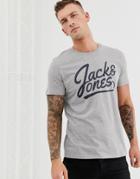 Jack & Jones Script Logo T-shirt-gray