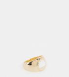 Asos Design Curve Ring In Cloud Sovereign Design In Gold Tone