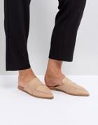 Asos Mouse Pointed Mules - Beige