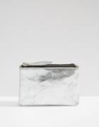 Asos Leather Double Purse - Silver