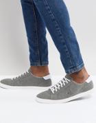 Tommy Hilfiger Essential Long Lace Canvas Sneakers In Gray - Gray