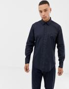 Boss Reverse Overdyed Shirt In Navy - Navy