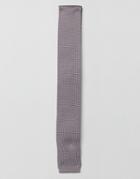 Moss London Knitted Tie - Silver