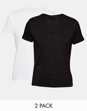 Lee Twin Pack T-shirt Slim Fit Gray And Black Basic Jersey - 2 Pack Mix