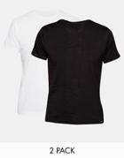 Lee Twin Pack T-shirt Slim Fit Gray And Black Basic Jersey - 2 Pack Mix