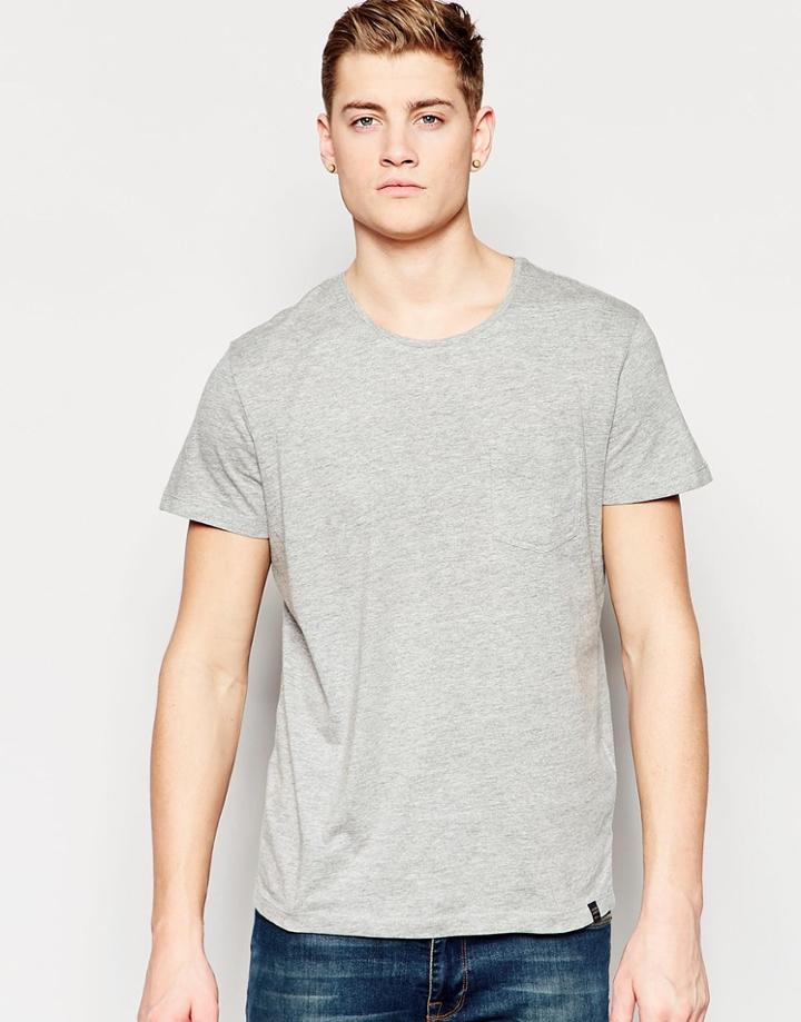 Jack & Jones T-shirt With Pocket - Gray