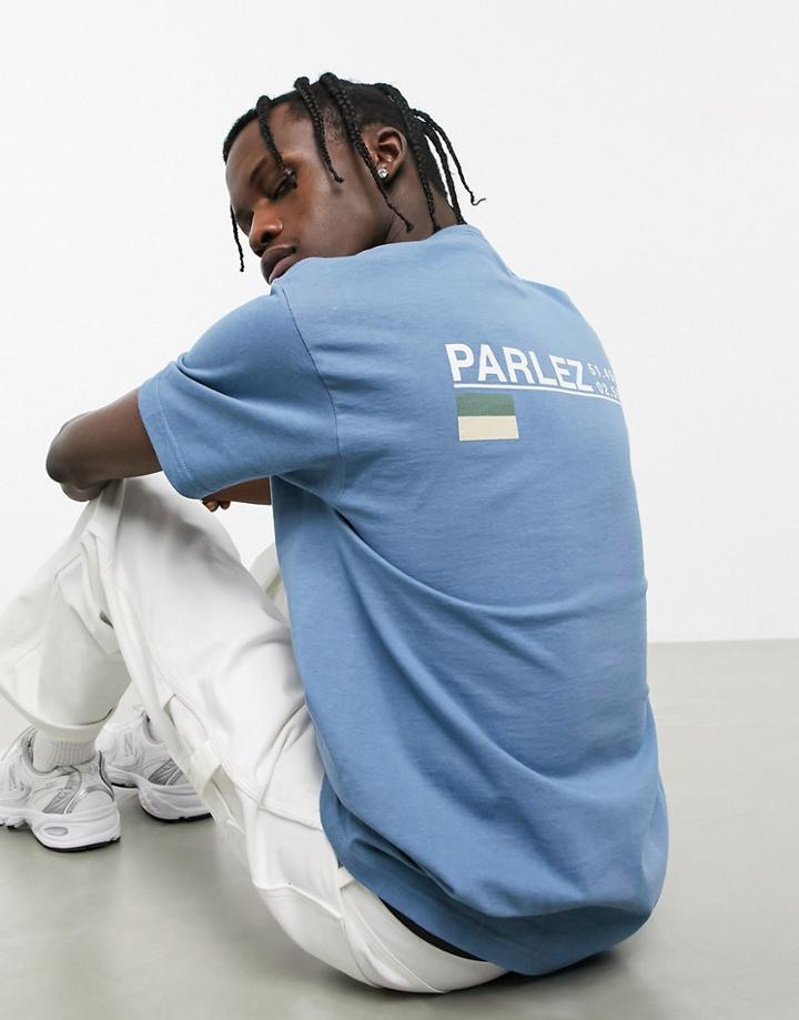 Parlez Westerly Printed T-shirt In Blue-blues