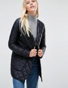 Cooper & Stollbrand Quilted Bomber Jacket In Black - Black