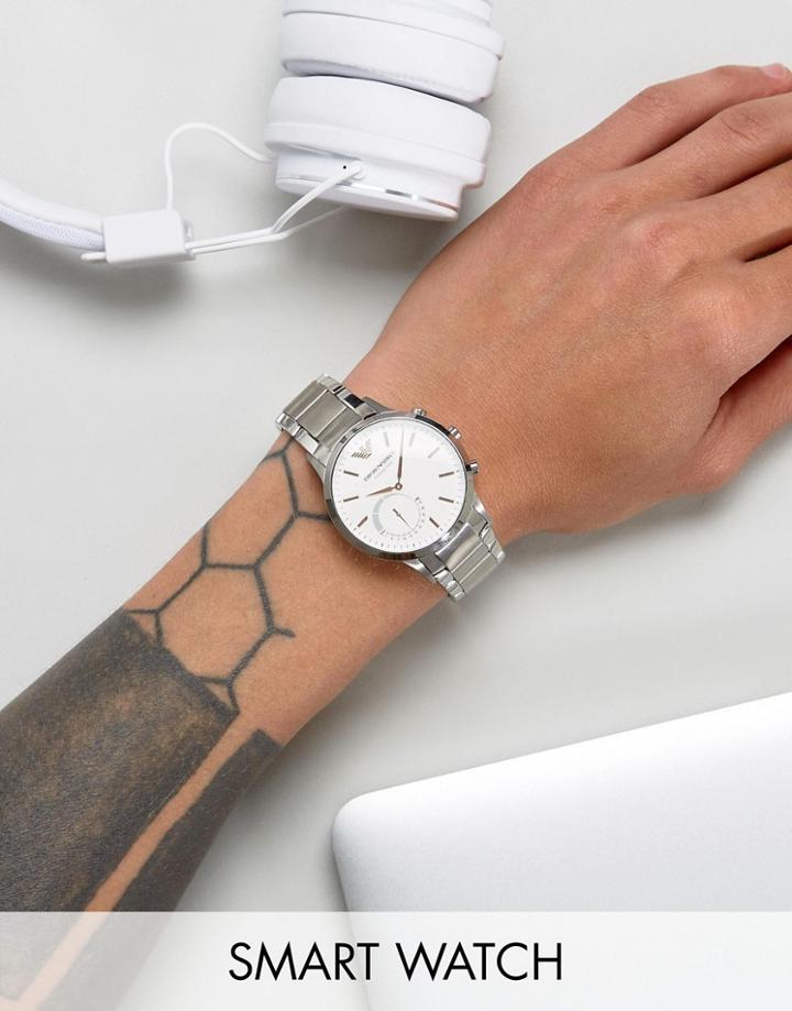 Emporio Armani Connected Art3005 Hybrid Bracelet Smart Watch In Silver - Silver