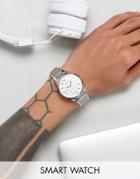 Emporio Armani Connected Art3005 Hybrid Bracelet Smart Watch In Silver - Silver