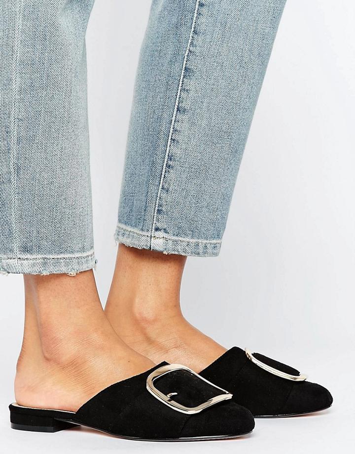Asos Lock Mule Ballet Flats - Black
