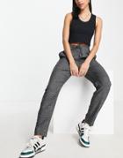 Only Soft Check Pants In Black