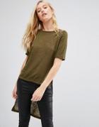 Jdy Margie Hi-low T-shirt - Green