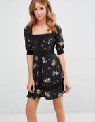 Millie Mackintosh Floral Tea Dress - Black