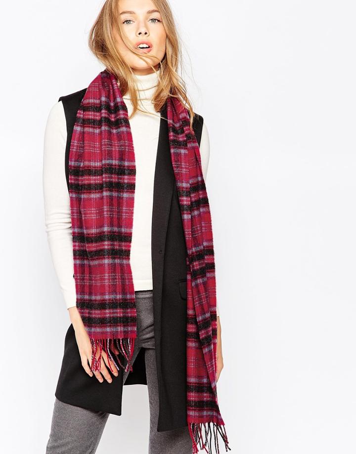 Johnstons Lambswool Grant Plaid Scarf - Grant