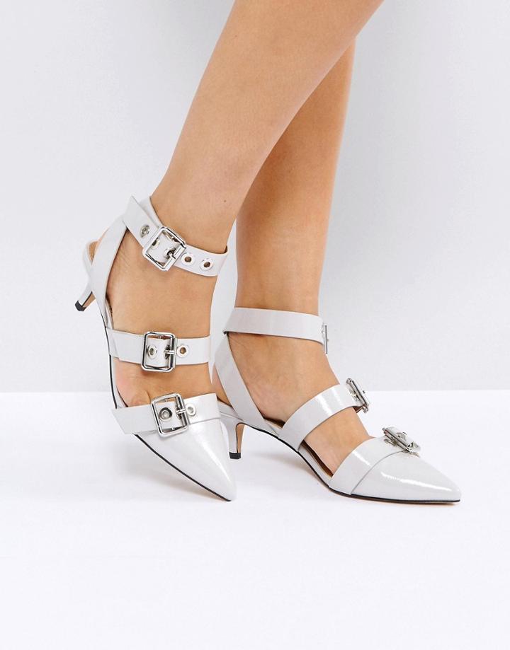 Asos Shanghai Kitten Heels - Gray