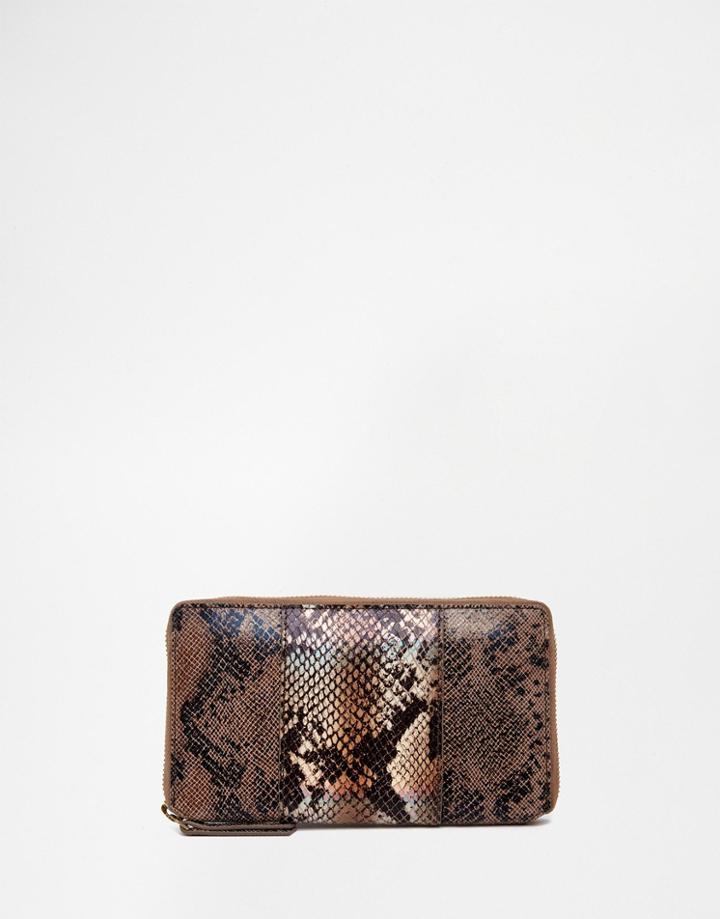 Urbancode Color Block Faux Snake Mix Purse