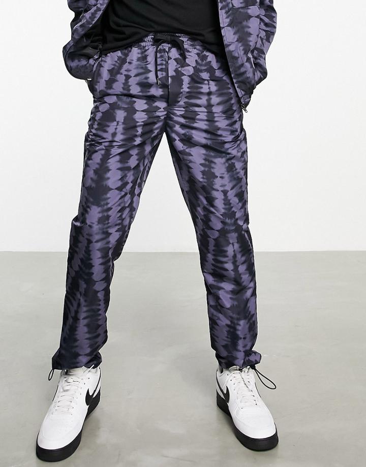 Topman Straight Printed Pants In Black And Navy - Part Of A Set