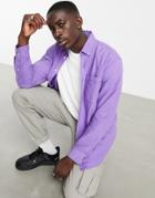 Pull & Bear Relaxed Fit Oxford Shirt In Purple