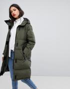 Selected Long Down Padded Coat - Green