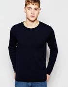 Jack & Jones Knitted Sweater In Mixed Yarns - Black
