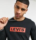 Levi's Exclusive To Asos Chest Box Tab Logo Long Sleeve Top In Black