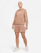 Nike Seasonal Classics Oversized Washed Hoodie In Dark Sand-brown