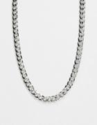 Designb London Chunky Chain Long Necklace In Silver